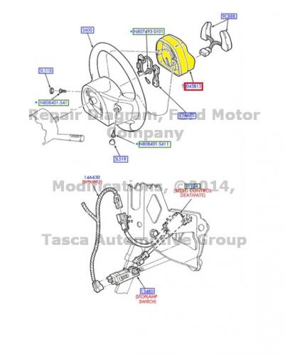 New oem lh air bag restraint module midnight black 2001-2002 ford windstar (tw)