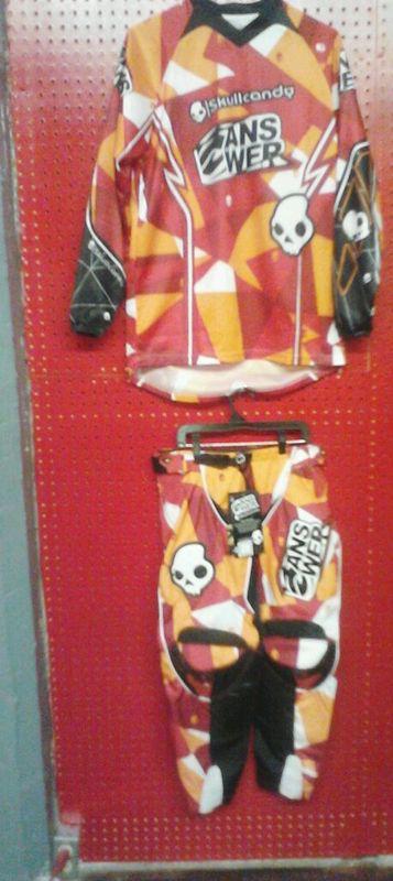New answer skull candy motocross gear size 30 pants small  jersey ktm orange 