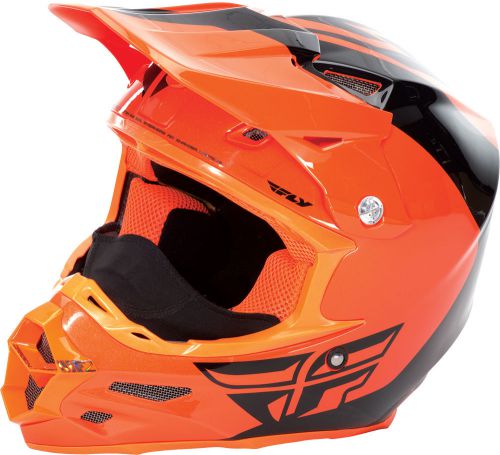 Fly racing 73-4127s f2 carbon pure cold weather helmet orange/black s