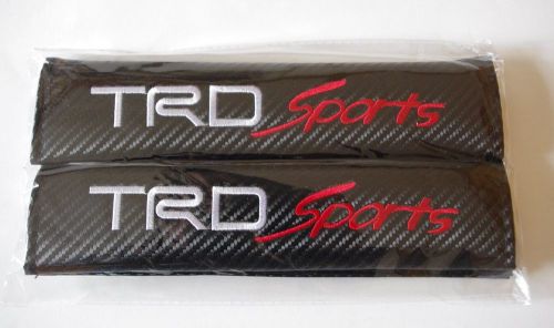 One pair carbon design trd sports shoulder protector pads fit toyota all models