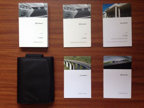 2014 14 lexus ct 200h owner&#039;s manual user guide books set ct200h ct 200 h oem