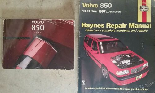 Volvo 850 93-97 haynes repair manual and 94 850 owners manual