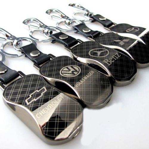 Car logos fashion titanium key chain car keychain ring keyfob metal keyrings