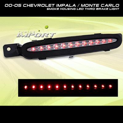 00-05 chevy impala monte carlo smoke led 3rd third trunk brake tail light lamp