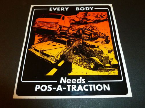 Pos-a-traction tire old decal sticker original vintage 1980s