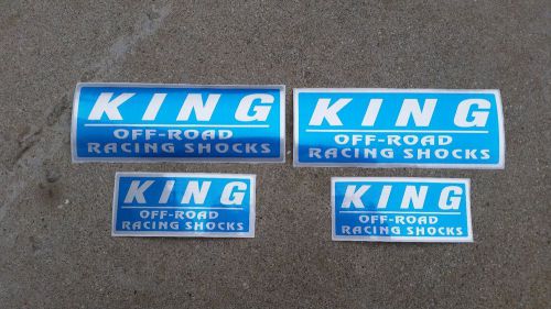King shocks off road racing 4 pack stickers blue and silver