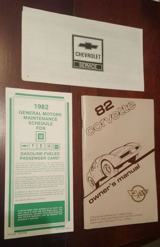 1982 chevrolet corvette collectors edition complete factory manual set (3 pcs)