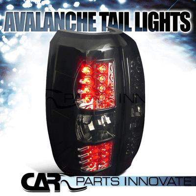 Chevy 07-12 avalanche led tail lights brake stop rear lamp chrome smoke