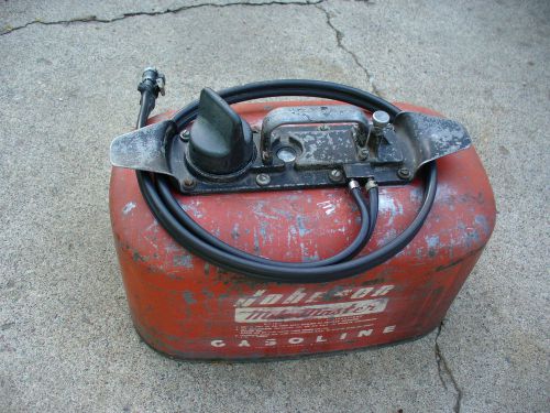 Johnson evinrude omc 4 gallon pressurized fuel gas tank w/hose cleaned &amp; tested