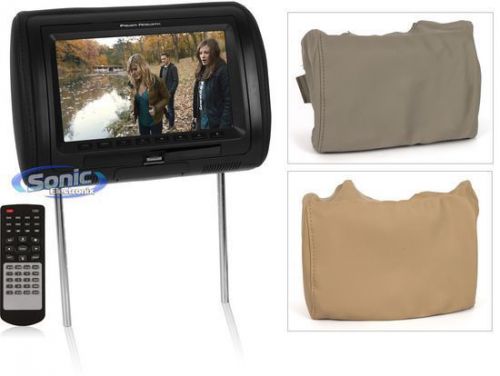 Power acoustik hdvd-91cc 9&#034; lcd headrest monitor dvd player w/ fm/ir transmitter