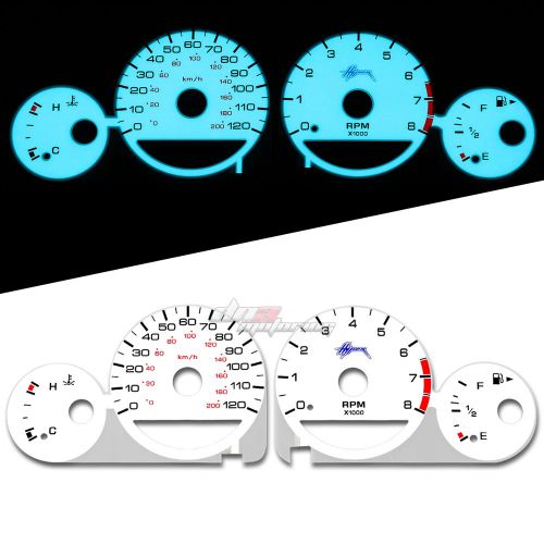 Indiglo glow gauge+harness dash face for 00-01 dodge/plymouth neon tachometer