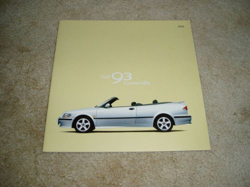 2000 saab 9-3 convertible se sales brochure dealer literature