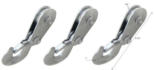 New winch snatch pulley block lifting hooks 3 pack lot  4000 lbs