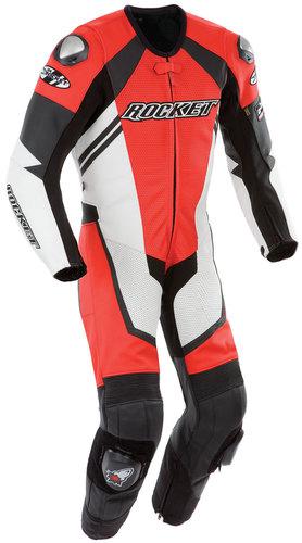 Joe rocket speedmaster 6.0 red/white/black leather motorcycle suit size 46