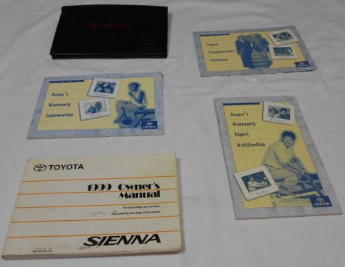 1999 toyota sienna owner&#039;s manual 6/pc.set &amp; black toyota factory case.- oem,,