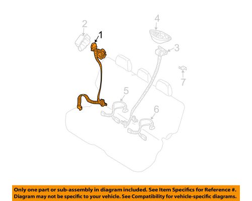 Kia oem 2003 sorento rear seat belts-belt &amp; retractor left 898103e500gw