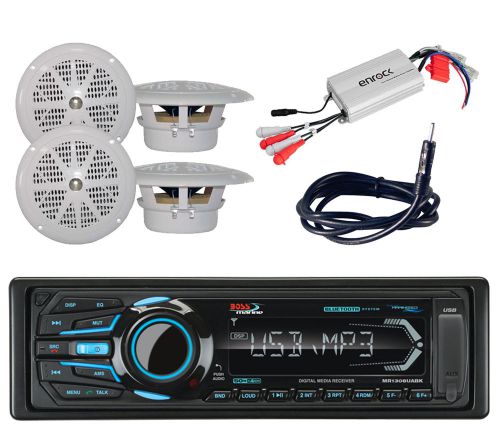 800w amplifier,4 speakers,antenna&amp;marine ipod bluetooth sd usb aux mp3 receiver