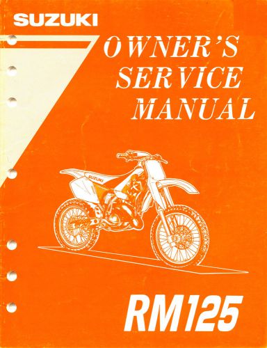 1996 suzuki rm125 motocross motorcycle owners service manual