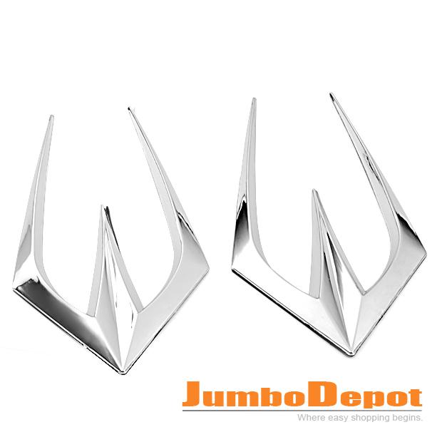 Silver 2 air flew intake side vent hood bonnet duct stick on fender bumper cover