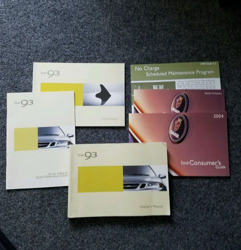 2004 saab 93 9-3  owners manual kit