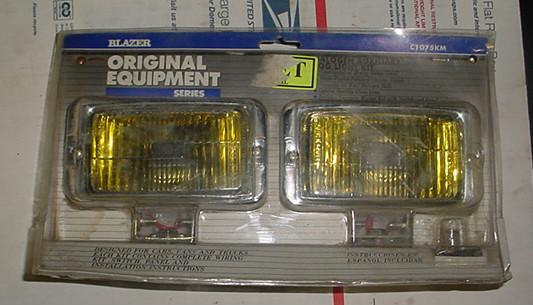 Universal 5 x 2.5" square yellow bumper driving fog light lamp + switch & harnes