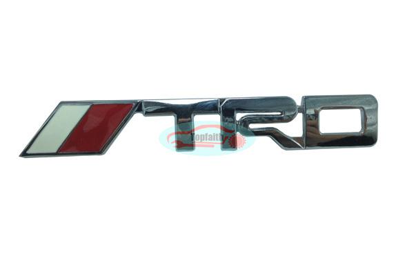 Hot selling auto car metal 3d rear side right silver trd badge emblem 3m sticker