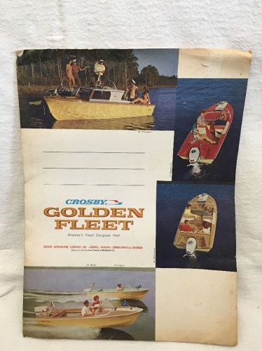 1960 crosby golden fleet boat price list and brochures/folder papers