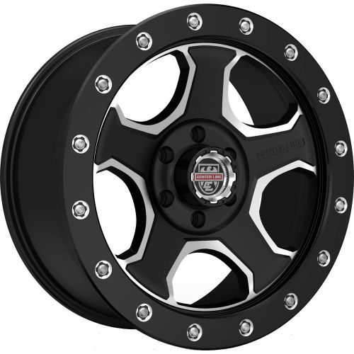 18x9 black machined center line rt3 6x5.5 +18 rims mud hog 275/70/18 tires