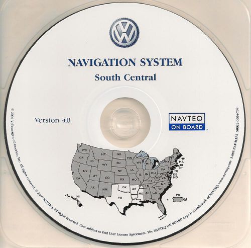 2004 2005 vw touareg cd base navigation map cover tx ok ar la ms partial statetn