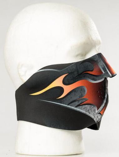 Flame ninja neoprene half ski mask reversible snowboard biker face mask new