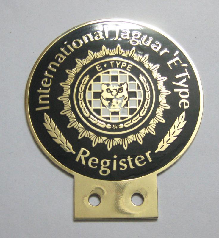 International jaguar etype register grill badge emblem metal car grill badge 