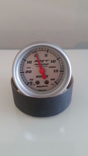 Autometer 4301 srt ultra lite pro comp boost vac gauge rare 2 1/16 inch