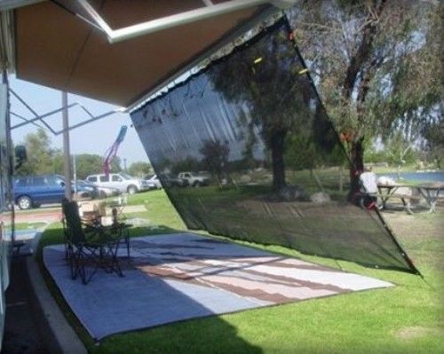 Aleko rv shade net awning shade kit black shade drop 7 x 18