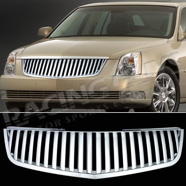 2006-2010 cadillac dts front chrome upper grille replacement vertical grill new