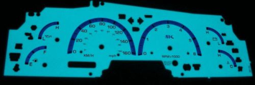 99 00 01 02 ford f150 expedition white face glow gauges in kilometers kph