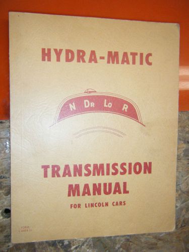 1948-50 nash hydra-matic transmission original factory service shop manual