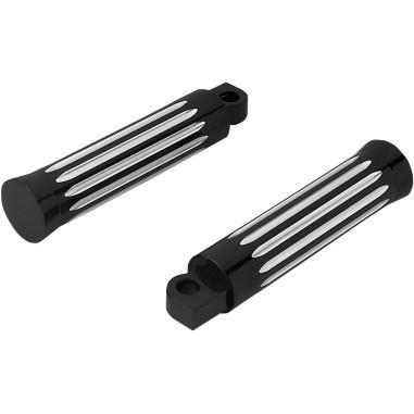 Arlen ness black grooved footpegs for harley models foot pegs