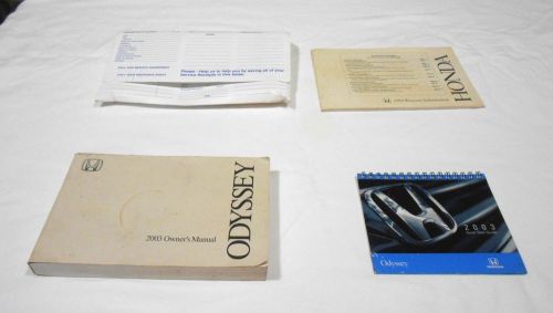 2003 honda odyssey owner manual 4/pc set &amp; white plastic dealer case. free s/h,,