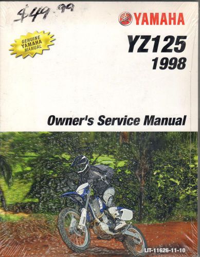 1998 yamaha motorcycle yz125  lit-11626-11-10 owner&#039;s service manual (901)