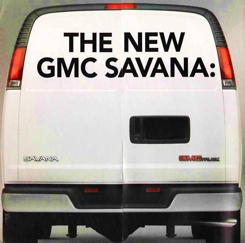 1997 gmc savana van brochure-gmc savana cargo van