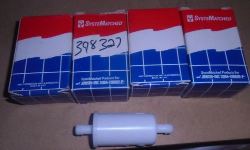 4 - evinrude johnson  oem omc fuel filter 5/16&#034;  p/n 398327