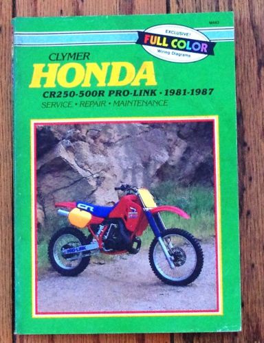 1981-1987 honda cr250 cr500 clymer owners manual