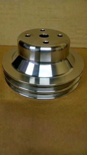 New stainless steel crusader style water pump pulley