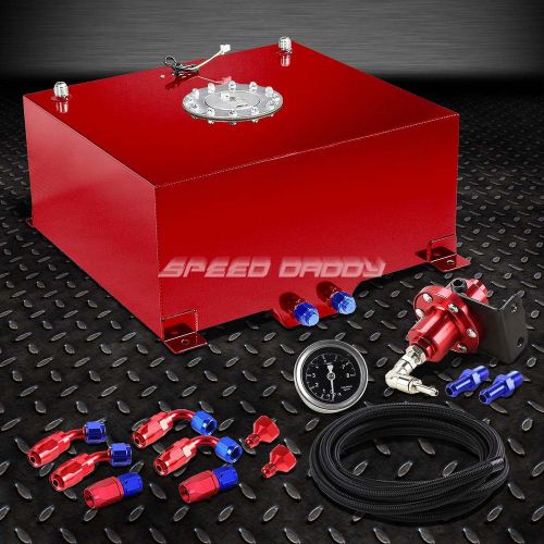 15.5 gallon/59l aluminum fuel cell tank+feed line kit+1:1 pressure regulator red