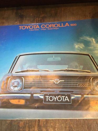 Toyota corolla 1600 2 door sedan coupe station wagon sales brochure