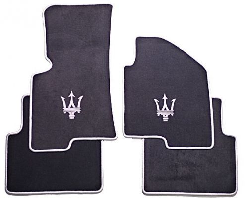 Dark grey/silver vel. mat set for rhd. maserati 4200 gt + cambiocorsa