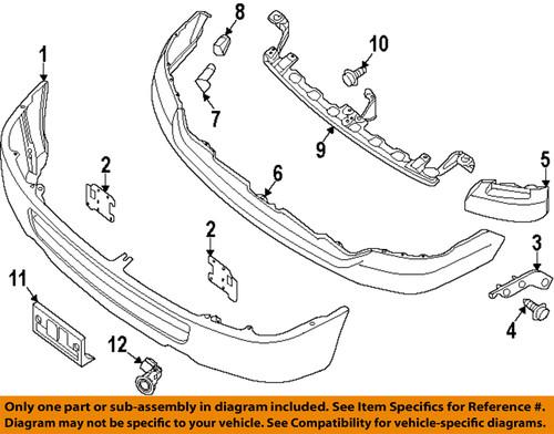 Nissan oem 622161pa0a front bumper-inner bracket