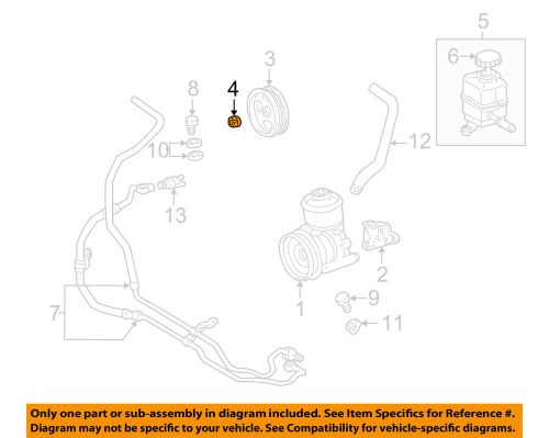 Toyota oem land cruiser power steering pump cooler lines-pulley nut 9017912022
