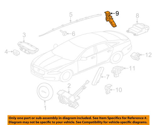 Jaguar oem 11-15 xj supplemental restraint system-front sensor c2d3537