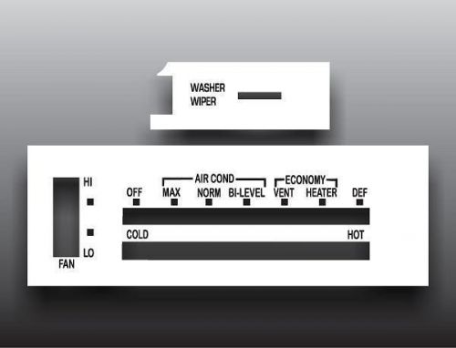 1973-1979 chevrolet truck white heater control switch overlay hvac